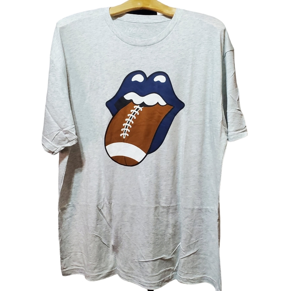 Live love gameday Football printed short sleeve crewneck tee gray XXL un…